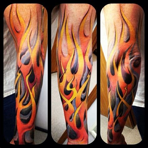 flame sleeve tattoo|eight ball flames sleeves tattoo.